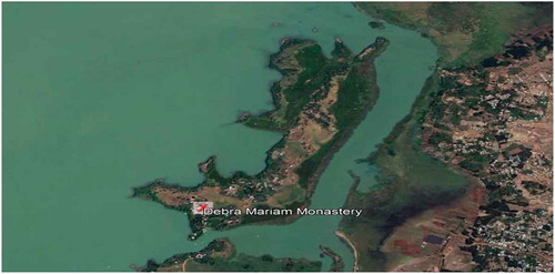 Figure 1. Location map of Debre Mariam Island.