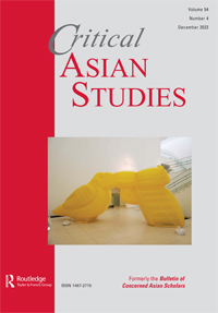 Cover image for Critical Asian Studies, Volume 54, Issue 4, 2022
