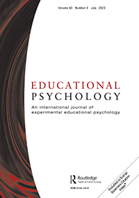 Cover image for Educational Psychology, Volume 40, Issue 6, 2020