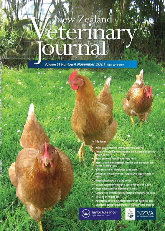 Cover image for New Zealand Veterinary Journal, Volume 61, Issue 6, 2013