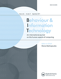 Cover image for Behaviour & Information Technology, Volume 36, Issue 9, 2017