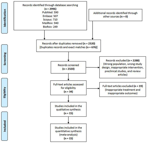 Figure 1 Study flow chart depicting the steps of the synthesis of evidence from the literature.