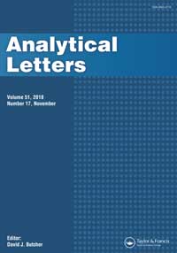 Cover image for Analytical Letters, Volume 42, Issue 17, 2009