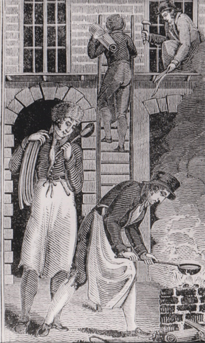 Figure 1. Plumbers at work from The Book of English Trades and Library of the Useful Arts, (Sir Richard Phillips, London 1824), p.303.