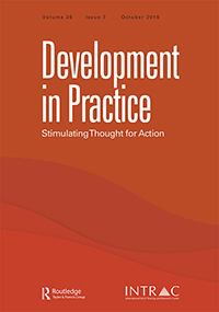 Cover image for Development in Practice, Volume 26, Issue 7, 2016