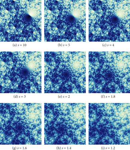 Fig. 10 Cohomology fractals for m122 (4s,−s) as s varies.