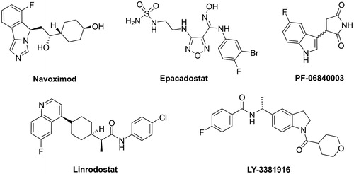 Figure 1. Structure of representative IDO1 clinical candidates.