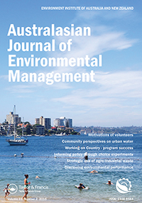 Cover image for Australasian Journal of Environmental Management, Volume 23, Issue 2, 2016