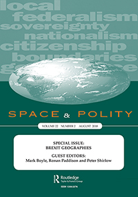 Cover image for Space and Polity, Volume 22, Issue 2, 2018