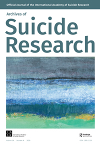 Cover image for Archives of Suicide Research, Volume 24, Issue 4, 2020