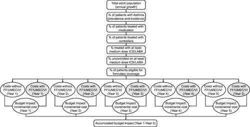 Figure 1 Schematic of budget impact model structure.