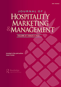 Cover image for Journal of Hospitality Marketing & Management, Volume 31, Issue 5, 2022