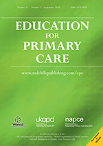 Cover image for Education for Primary Care, Volume 21, Issue 5, 2010