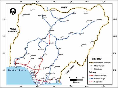 Figure 2. Nigeria’s rail network.