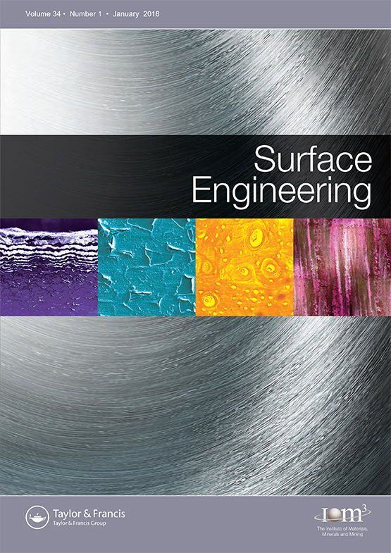 Cover image for Surface Engineering, Volume 34, Issue 1, 2018
