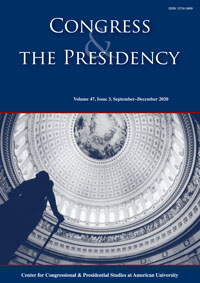 Cover image for Congress & the Presidency, Volume 47, Issue 3, 2020