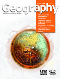 Cover image for Geography, Volume 103, Issue 3, 2018