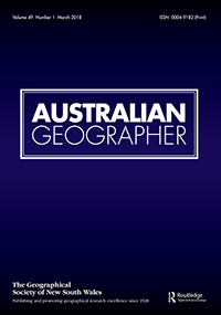 Cover image for Australian Geographer, Volume 49, Issue 1, 2018