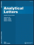 Cover image for Analytical Letters, Volume 38, Issue 1, 2005