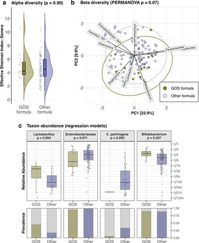 Figure 5. GOS supplementation and formula-fed infant microbiota composition (N = 111).