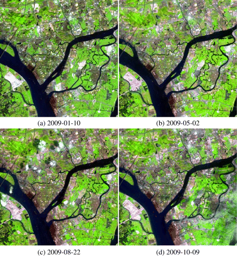 Figure 2. Landsat ETM+images (R: band 5; G: band 4; B: band 3).