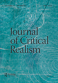 Cover image for Journal of Critical Realism, Volume 17, Issue 3, 2018
