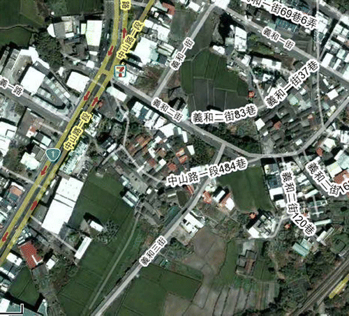 Figure 4. Satellite photo of Dajia settlement.