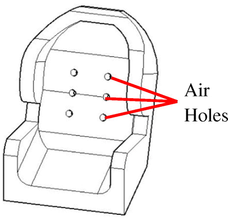 Figure 38. Perforated holes on seat.