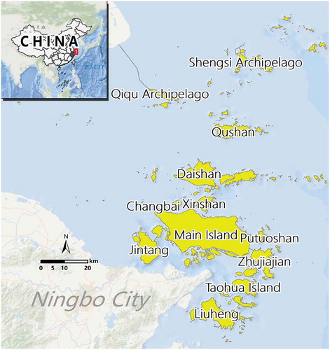 Figure 1. The location of Zhoushan City in China