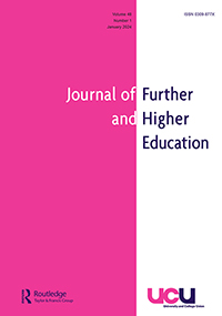 Cover image for Journal of Further and Higher Education, Volume 48, Issue 1, 2024
