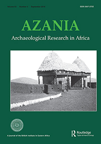 Cover image for Azania: Archaeological Research in Africa, Volume 53, Issue 3, 2018