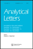 Cover image for Analytical Letters, Volume 32, Issue 13, 1999