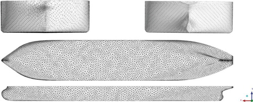 Figure 3. Ship hull surface meshes.