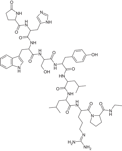 Figure 7.  Chemical structure of leuprolide.