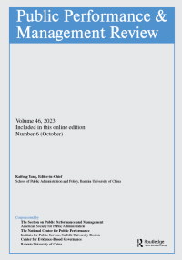 Cover image for Public Performance & Management Review, Volume 46, Issue 6, 2023