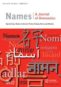 Cover image for Names, Volume 64, Issue 2, 2016