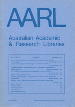 Cover image for Australian Academic & Research Libraries, Volume 24, Issue 4, 1993