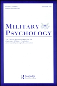 Cover image for Military Psychology, Volume 25, Issue 5, 2013