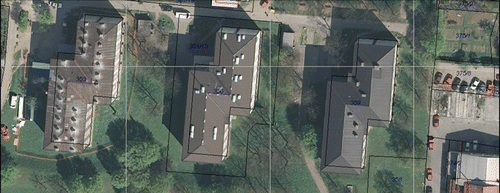 Figure 1 Air photograph of buildings located at Steletova 8.