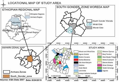 Figure 1. Physical map of study area.