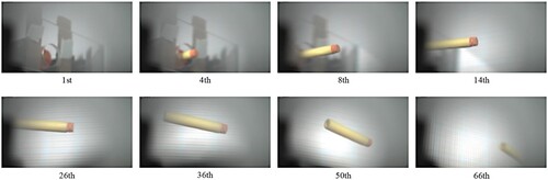 Figure 11. Gaze control for tracking a soft toy bullet uses our system.