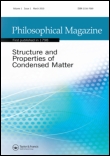 Cover image for Philosophical Magazine, Volume 86, Issue 10, 2006