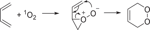 Scheme 3. Formation of endoperoxide from 4 + 2 cycloaddition of 1O2 to a general diene