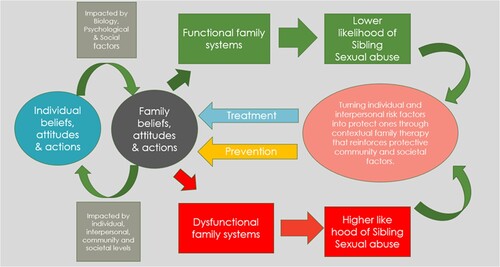 Figure 2. Context mapping of sibling sexual abuse in the family system.