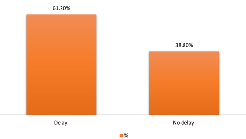 Figure 2 Demonstrates the percentage of delayed vs non delayed door-to-balloon time.