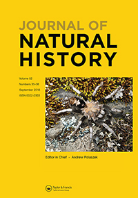 Cover image for Journal of Natural History, Volume 52, Issue 35-36, 2018