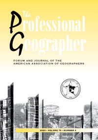 Cover image for The Professional Geographer, Volume 75, Issue 4, 2023