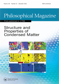 Cover image for Philosophical Magazine, Volume 101, Issue 23, 2021