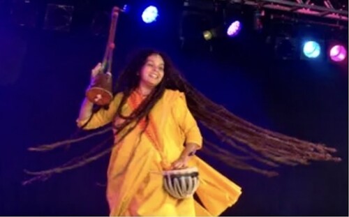 Figure 1. Parvathy Baul performing at WOMAD 2017.