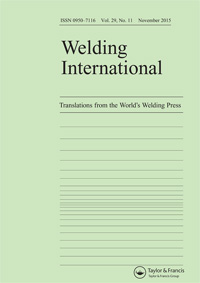 Cover image for Welding International, Volume 29, Issue 11, 2015
